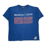 World Cup USA 94 Nutmeg Single Stitch T-Shirt - XL Blue Cotton