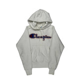 Reverse Weave Champion Spellout Hoodie - XS White Cotton