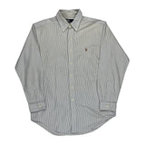 Polo By Ralph Lauren Striped Shirt - Large Blue Cotton