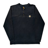 Carhartt Long Sleeve T-Shirt - Large Black Cotton
