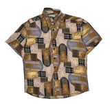 Rafael Short Sleeve Shirt - XL Gold Cotton Blend