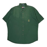 Chaps Ralph Lauren Short Sleeve Shirt - XL Green Cotton