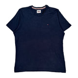 Tommy Hilfiger T-Shirt - Large Navy Cotton