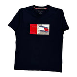 Tommy Hilfiger Graphic T-Shirt - Large Navy Cotton