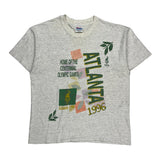Atlanta 1996 Olympic Games Hanes Single Stitch T-Shirt - XL Grey Cotton