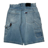 Fubu Cargo Carpenter Shorts - 36W 12L Light Wash Denim