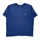 Carhartt Graphic T-Shirt - 2XL Blue Cotton