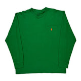 Polo By Ralph Lauren Long Sleeve T-Shirt - Medium Green Cotton