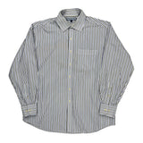 Tommy Hilfiger Striped Shirt - Large Blue Cotton