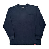 Dickies Long Sleeve T-Shirt - XL Navy Cotton