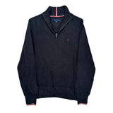 Tommy Hilfiger 1/4 Zip - Medium Black Cotton
