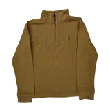Age 6 Polo By Ralph Lauren 1/4 Zip - Small Beige Cotton