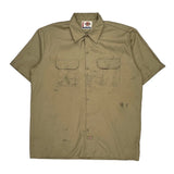 Dickies Short Sleeve Shirt - XL Khaki Polyester Blend