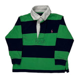 Age 1.5 Polo By Ralph Lauren Striped Rugby Shirt - 2XS Green Cotton