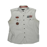 Racing Harley Davidson Graphic Shirt - XL White Cotton