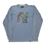 Coogi Long Sleeve T-Shirt - 2XL Blue Cotton