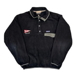 Synchilla Patagonia Collared Fleece - Medium Black Polyester