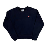 Reverse Weave Champion Sweatshirt - Small Navy Cotton