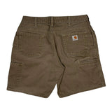 Carhartt Carpenter Shorts - 32W UK 12 Brown Cotton