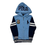 Age 6 Polo Bear Patch Polo By Ralph Lauren Hoodie - Small Blue Cotton