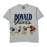 Made In USA Donald Duck Disney Cartoon T-Shirt - Small White Cotton