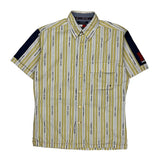Tommy Jeans Striped Short Sleeve Shirt - Medium Multicoloured Cotton