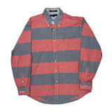 Tommy Hilfiger Striped Shirt - Large Grey Cotton