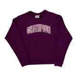 Reverse Weave Champion Spellout Sweatshirt - Medium Purple Cotton