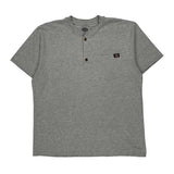 Dickies Collarless Shirt - XL Grey Cotton