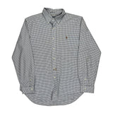 Ralph Lauren Checked Shirt - Large Blue Cotton