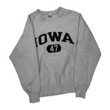 Reverse Weave Champion College Sweatshirt - Small Grey Cotton