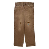 Dickies Carpenter Trousers - 34W 30L Brown Cotton