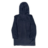 Burberry Checked Coat - Large Navy Wool