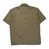 Dickies Short Sleeve Shirt - Large Khaki Cotton Blend