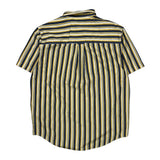 Easy Care Chaps Ralph Lauren Striped Short Sleeve Shirt - Large Multicoloured Cotton Blend