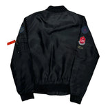 Phat Farm Graphic Bomber Jacket - Large Black Polyester