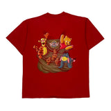 Made In USA Mickey Inc Cartoon T-Shirt - Medium Red Cotton