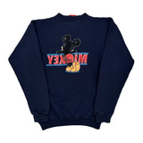Disney Cartoon Sweatshirt - Large Navy Cotton Blend