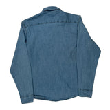 Wrangler Denim Shirt - Large Blue Cotton