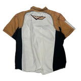 Motorcycle Harley Davidson Graphic Short Sleeve Shirt - 2XL Black Cotton