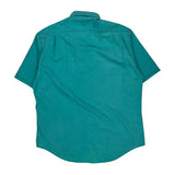 Woolrich Short Sleeve Shirt - Large Green Cotton