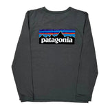 Patagonia Graphic Long Sleeve T-Shirt - Small Grey Cotton