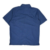 Marmot Checked Short Sleeve Shirt - Medium Blue Polyester