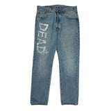 Grateful Dead 501 Levis Band Jeans - 32W 30L Light Wash Denim