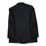 Double Breasted Christian Dior Pinstripe Blazer - Medium Black Wool