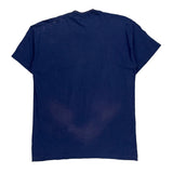 Fc Barcelona Corner Single Stitch T-Shirt - Large Navy Cotton