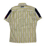 Tommy Jeans Striped Short Sleeve Shirt - Medium Multicoloured Cotton