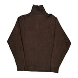 Burberry London 1/4 Zip - XL Brown Wool