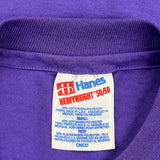Blank Hanes Single Stitch T-Shirt - Small Purple Cotton Blend