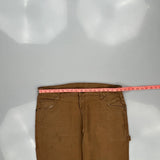 Dickies Carpenter Trousers - 38W 32L Brown Cotton